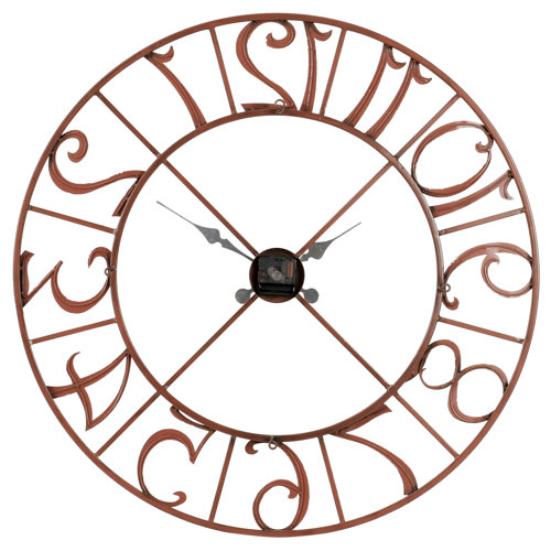Ophelia & Co. Easterwood Metal Wall Clock & Reviews Wayfair
